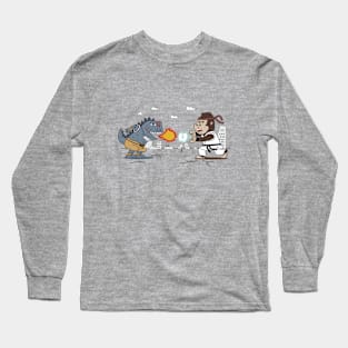 Street Fighter, Godzilla vs King Kong Long Sleeve T-Shirt